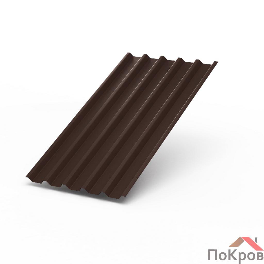 Профилированный лист С-44х1000 (ПЭ-01-8017-0.7) коричневый шоколад